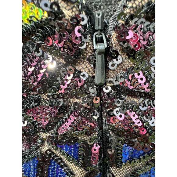 Jovani 04808 Plunging Back Sequin Dress Size 6 Prom ~Cocktail ~ Wedding - Picture 14 of 16